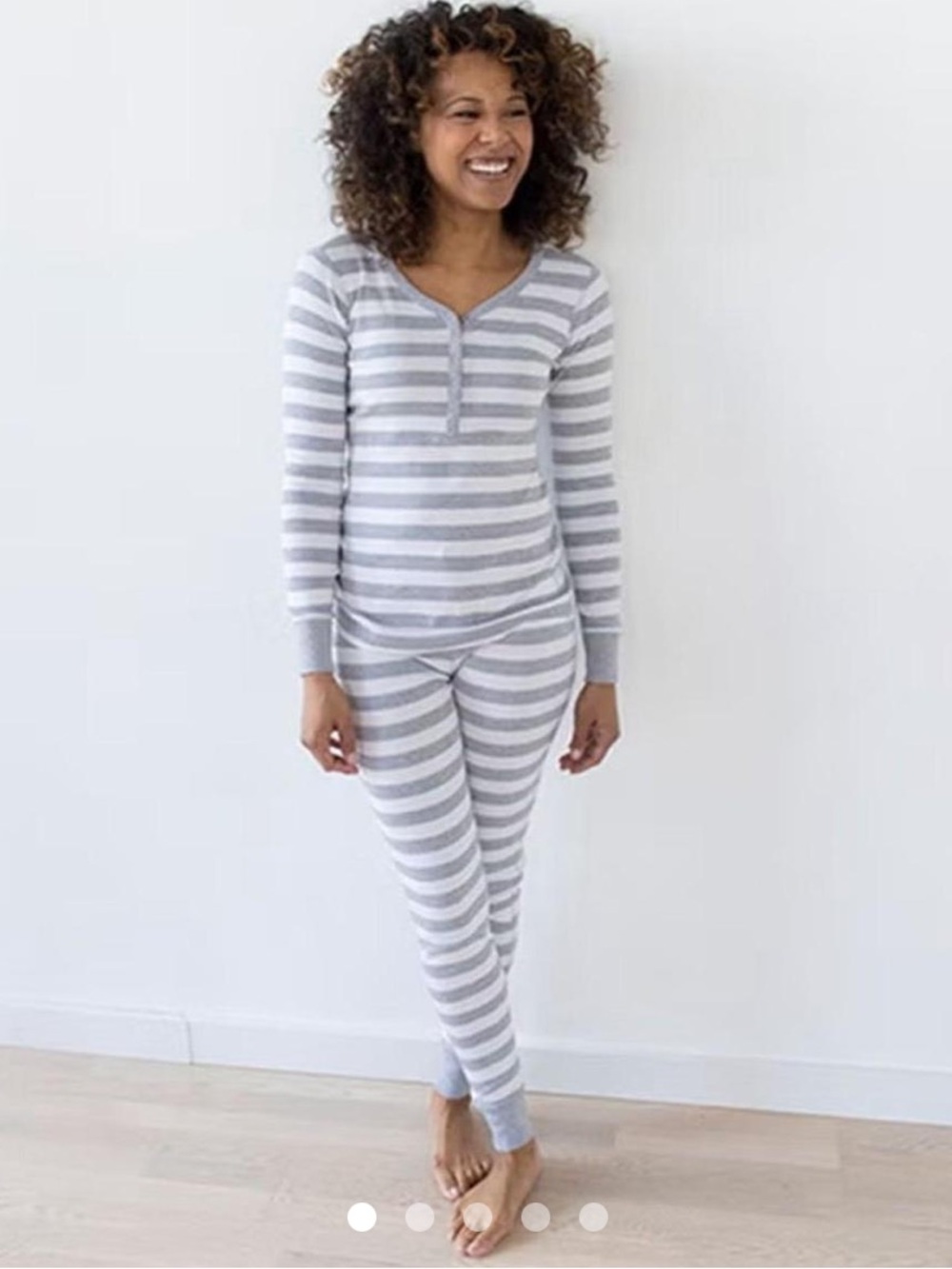 Hanna Andersson pink and White Stripe women’s Pajama Set